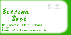 bettina mozl business card
